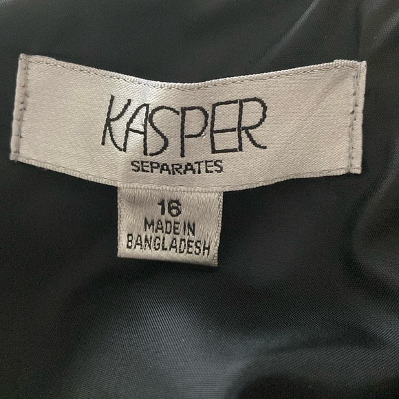 Vintage Kasper Black Sleeveless Scoop Neck Plus Size Shift Dress - Picture 5 of 7